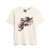 Luźny T-shirt z nadrukiem Tattoo Script