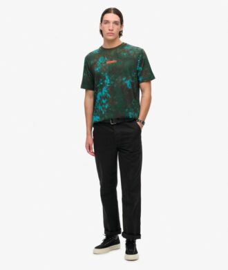 Luźny T-shirt z nadrukiem Utility Camo