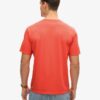 Luźny T-shirt z przebarwionym logo