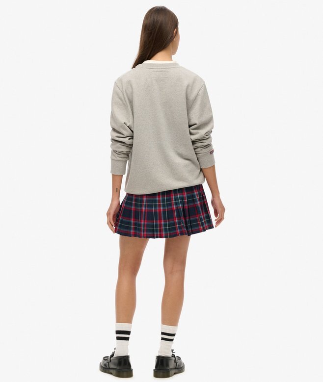 Mini spódniczka w kratę z średnim stanem Mini spódniczka w kratę z średnim stanem