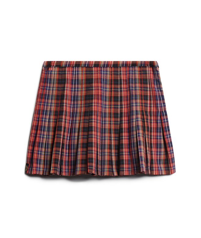 Mini spódniczka w kratę z średnim stanem Mini spódniczka w kratę z średnim stanem