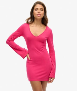 Mini sukienka bodycon z rozkloszowanymi rękawami