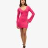 Mini sukienka bodycon z rozkloszowanymi rękawami
