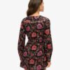 Mini sukienka typu tea dress z nadrukiem i dekoltem w serek Mini sukienka typu tea dress z nadrukiem i dekoltem w serek