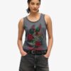 Neo Trad Tattoo Top bez rękawów z okrągłym dekoltem Neo Trad Tattoo Top bez rękawów z okrągłym dekoltem