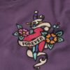 Obcisły T-shirt z małym tatuażem z kryształkami