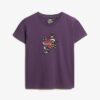 Obcisły T-shirt z małym tatuażem z kryształkami