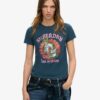 Obcisły T-shirt z tatuażem z kryształkami