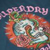 Obcisły T-shirt z tatuażem z kryształkami