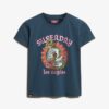 Obcisły T-shirt z tatuażem z kryształkami