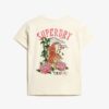 Obcisły T-shirt z tatuażem z kryształkami