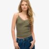 Organic Cotton Essential Rib Lace Cami Top Organic Cotton Essential Rib Lace Cami Top
