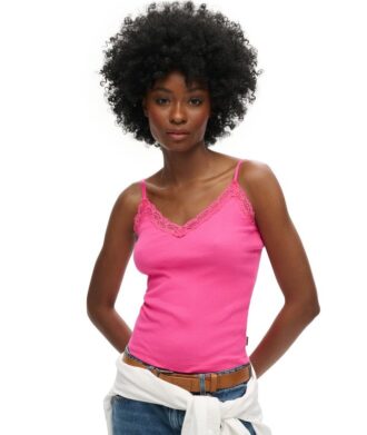 Organic Cotton Essential Rib Lace Cami Top