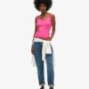Organic Cotton Essential Rib Lace Cami Top Organic Cotton Essential Rib Lace Cami Top
