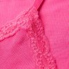 Organic Cotton Essential Rib Lace Cami Top Organic Cotton Essential Rib Lace Cami Top