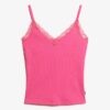 Organic Cotton Essential Rib Lace Cami Top Organic Cotton Essential Rib Lace Cami Top