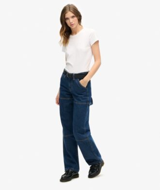 Organic Cotton Mid Rise Denim Carpenter Jeans Organic Cotton Mid Rise Denim Carpenter Jeans