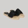 Płócienne klapki z nakładką w stylu espadryli