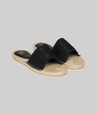 Płócienne klapki z nakładką w stylu espadryli Płócienne klapki z nakładką w stylu espadryli