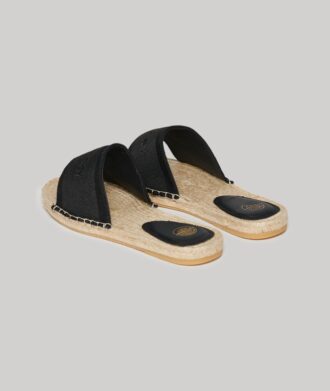 Płócienne klapki z nakładką w stylu espadryli Płócienne klapki z nakładką w stylu espadryli