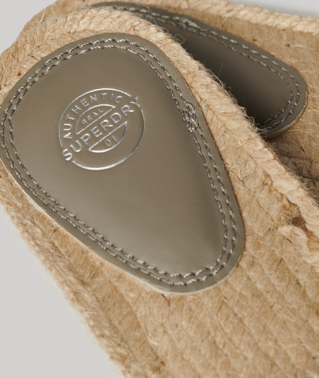 Płócienne klapki z nakładką w stylu espadryli Płócienne klapki z nakładką w stylu espadryli
