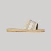Płócienne klapki z nakładką w stylu espadryli Płócienne klapki z nakładką w stylu espadryli