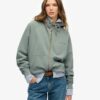 Podstawowa bluza z kapturem, oversize, raglan, z zamkiem i logo Podstawowa bluza z kapturem, oversize, raglan, z zamkiem i logo