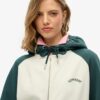 Podstawowa bluza z kapturem, oversize, raglan, z zamkiem i logo Podstawowa bluza z kapturem, oversize, raglan, z zamkiem i logo