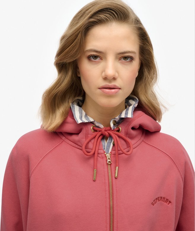 Podstawowa bluza z kapturem, oversize, raglan, z zamkiem i logo Podstawowa bluza z kapturem, oversize, raglan, z zamkiem i logo