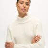 Podstawowy sweter z golfem z dzianiny prążkowanej Podstawowy sweter z golfem z dzianiny prążkowanej