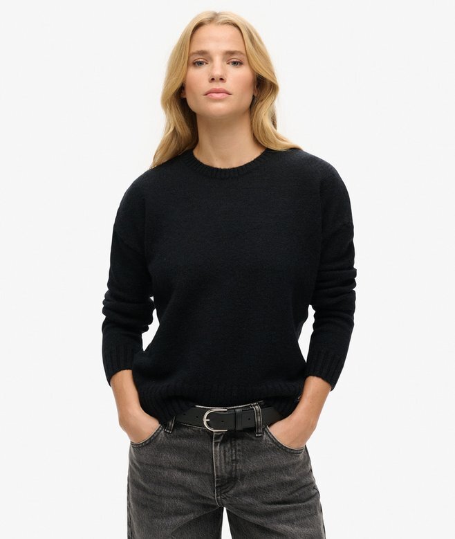 Podstawowy sweter z okrągłym dekoltem Podstawowy sweter z okrągłym dekoltem