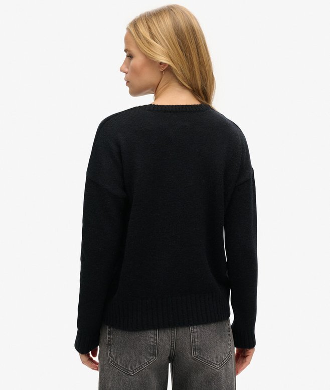 Podstawowy sweter z okrągłym dekoltem Podstawowy sweter z okrągłym dekoltem