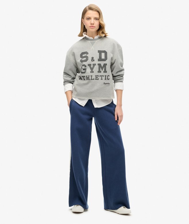 Proste spodnie dresowe z logo Essential Proste spodnie dresowe z logo Essential