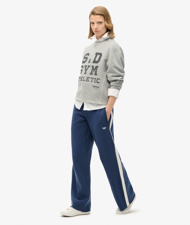 Proste spodnie dresowe z logo Essential Proste spodnie dresowe z logo Essential