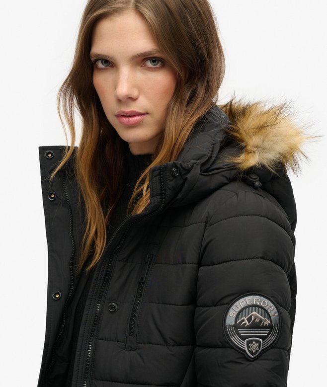 Puffer kurtka Hooded Fuji o średniej długości Puffer kurtka Hooded Fuji o średniej długości