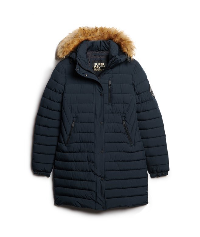 Puffer kurtka Hooded Fuji o średniej długości Puffer kurtka Hooded Fuji o średniej długości