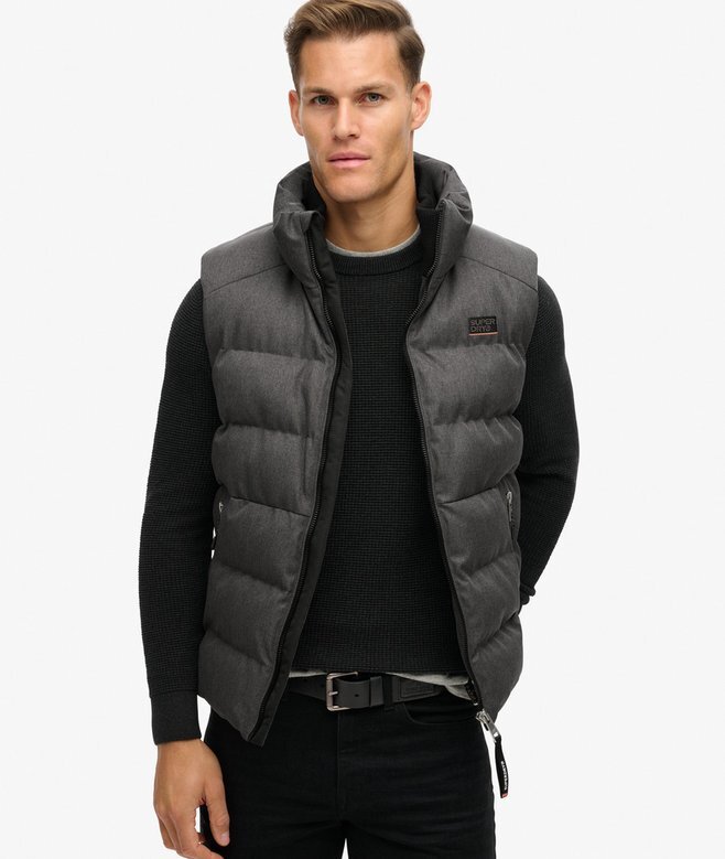 Sportowa kamizelka Puffer z tweedu Sportowa kamizelka Puffer z tweedu