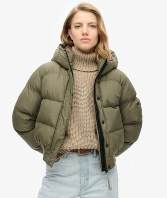 Sportowa kurtka bomberka Puffer z kapturem