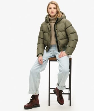 Sportowa kurtka bomberka Puffer z kapturem