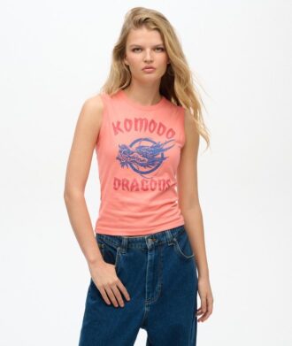 Superdry X Komodo Klasyczna kamizelka z motywem smoka