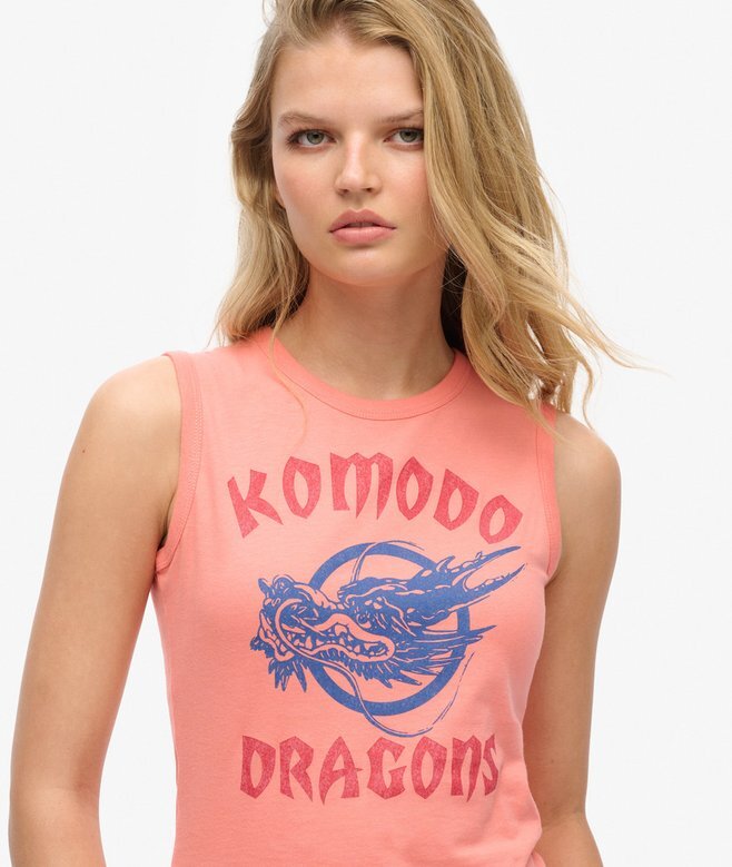 Superdry X Komodo Klasyczna kamizelka z motywem smoka Superdry X Komodo Klasyczna kamizelka z motywem smoka