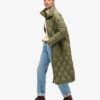 Superdługi Quilted płaszcz z podszewką Superdługi Quilted płaszcz z podszewką