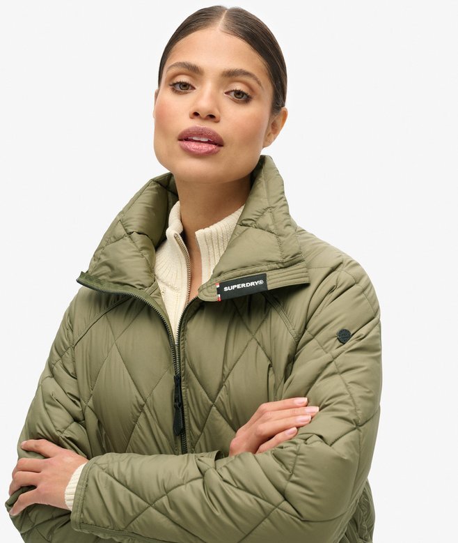 Superdługi Quilted płaszcz z podszewką Superdługi Quilted płaszcz z podszewką