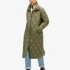 Superdługi Quilted płaszcz z podszewką Superdługi Quilted płaszcz z podszewką