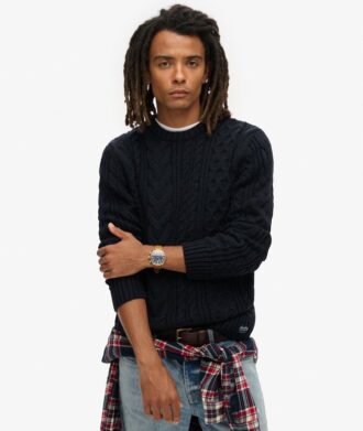Sweter Jacob z dzianiny typu cable Sweter Jacob z dzianiny typu cable