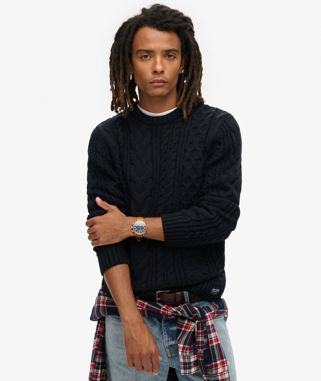 Sweter Jacob z dzianiny typu cable Sweter Jacob z dzianiny typu cable