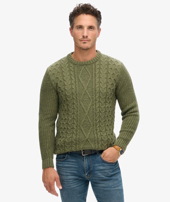 Sweter Jacob z dzianiny typu cable Sweter Jacob z dzianiny typu cable