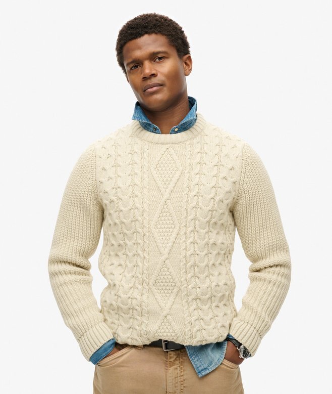 Sweter Jacob z dzianiny typu cable Sweter Jacob z dzianiny typu cable