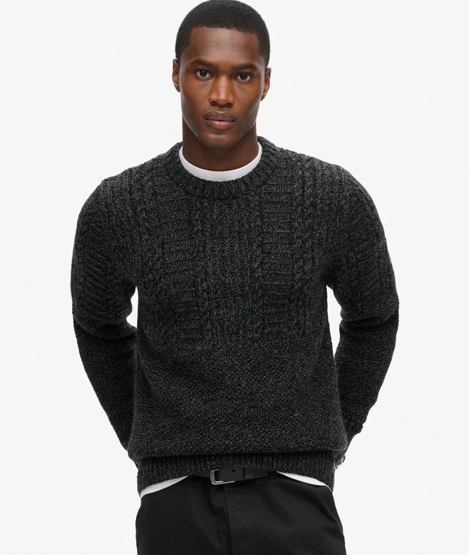 Sweter Jacob z dzianiny typu cable Sweter Jacob z dzianiny typu cable