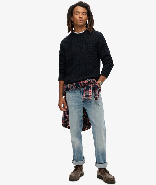 Sweter Jacob z dzianiny typu cable Sweter Jacob z dzianiny typu cable